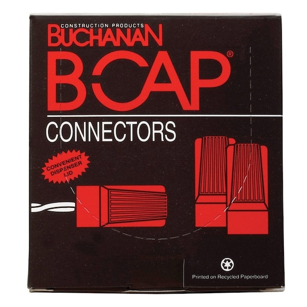 Ideal Buchanan BCap 228 AWG Insulated Wire Connector Red 100 pk B21